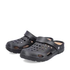 Rieker Men'S Clogs Glossy Black