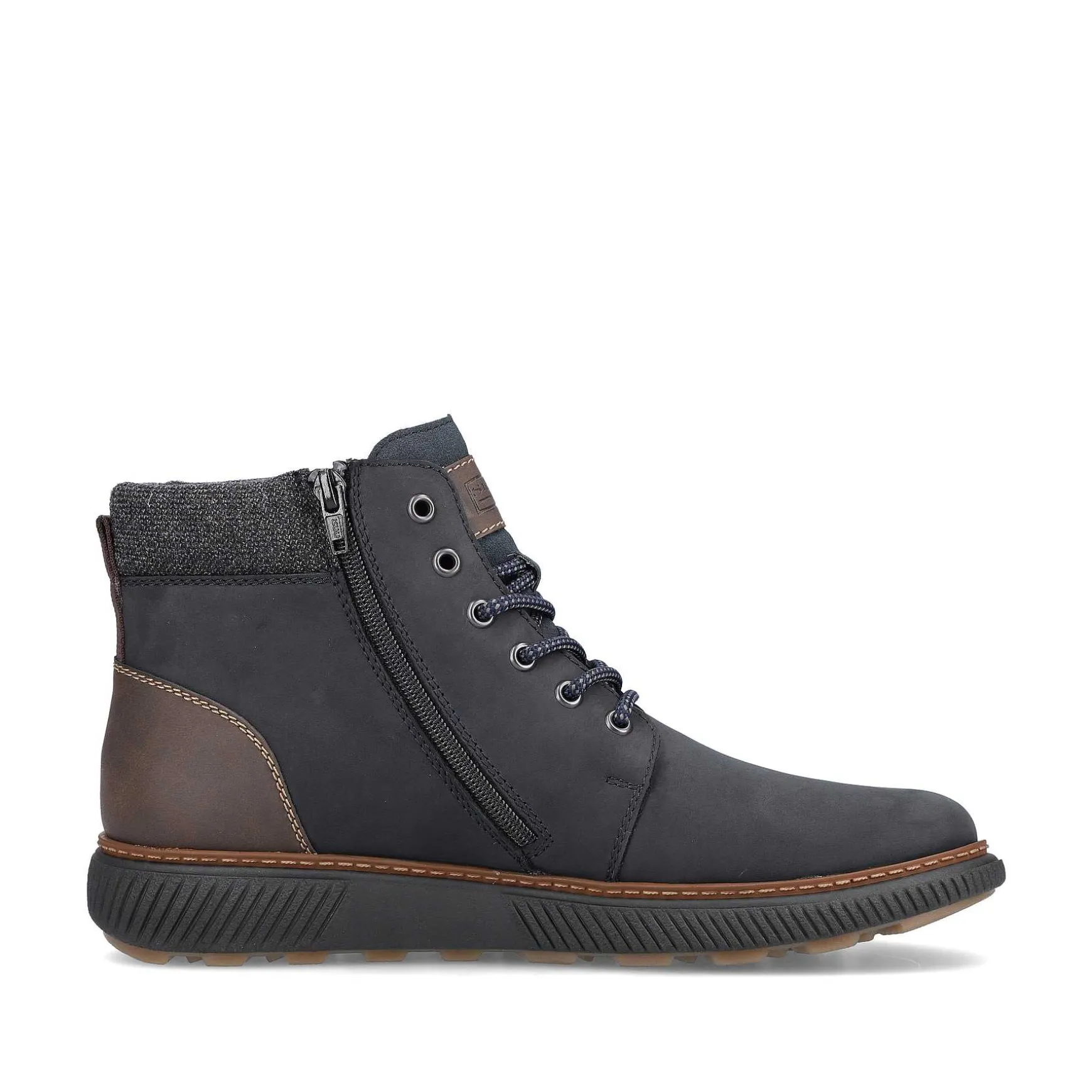 Rieker Men'S Corded Boots Navy Blue