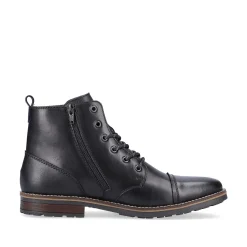 Rieker Men'S Corded Boots Graphite Black