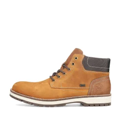Rieker Men'S Corded Boots Caramel Brown