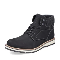Rieker Men'S Corded Boots Deep Black