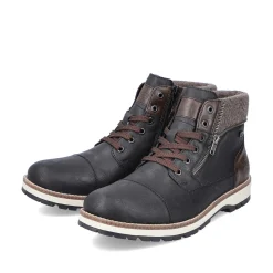 Rieker Men'S Corded Boots Night Black
