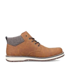 Rieker Men'S Corded Boots Caramel Brown