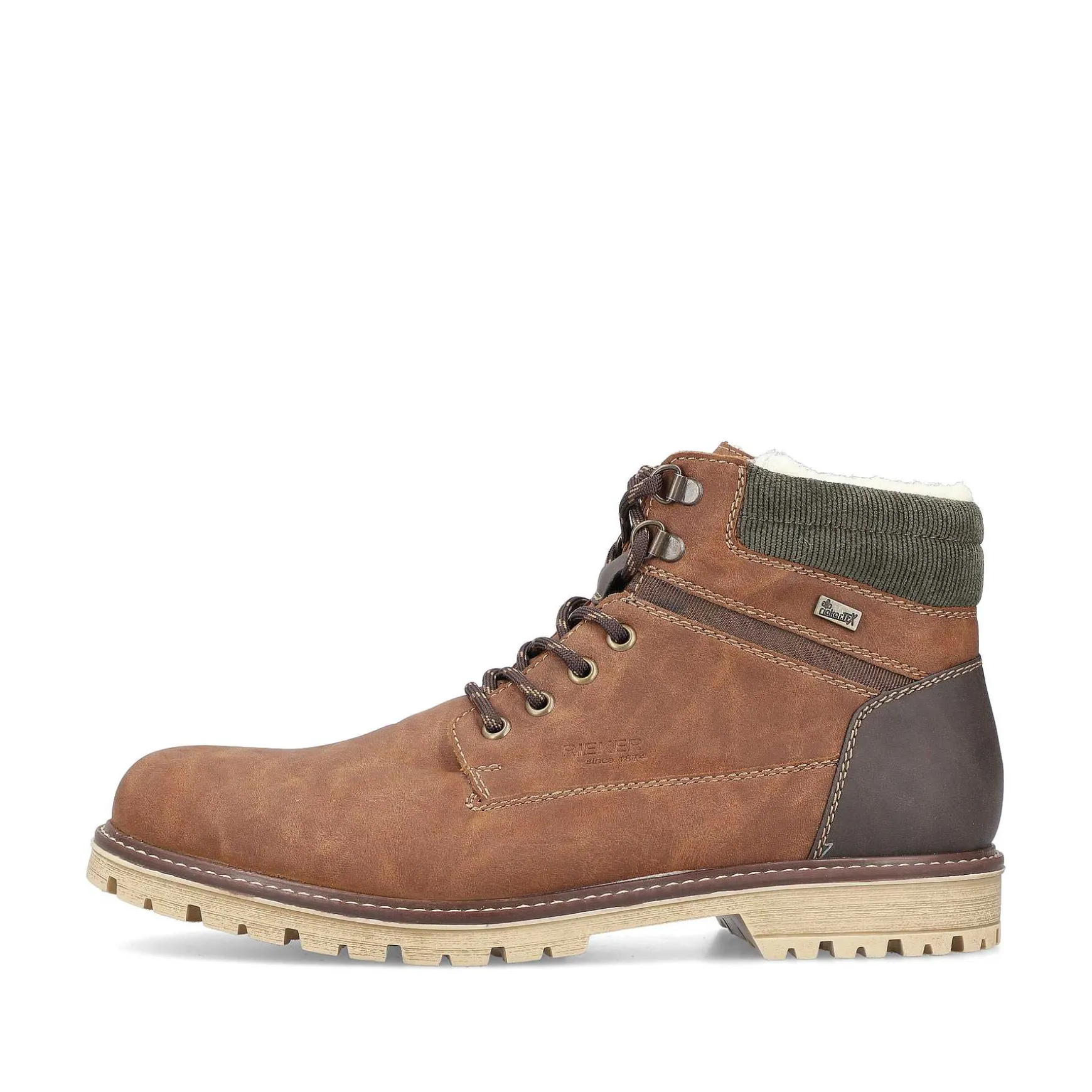 Rieker Men'S Corded Boots Light Brown