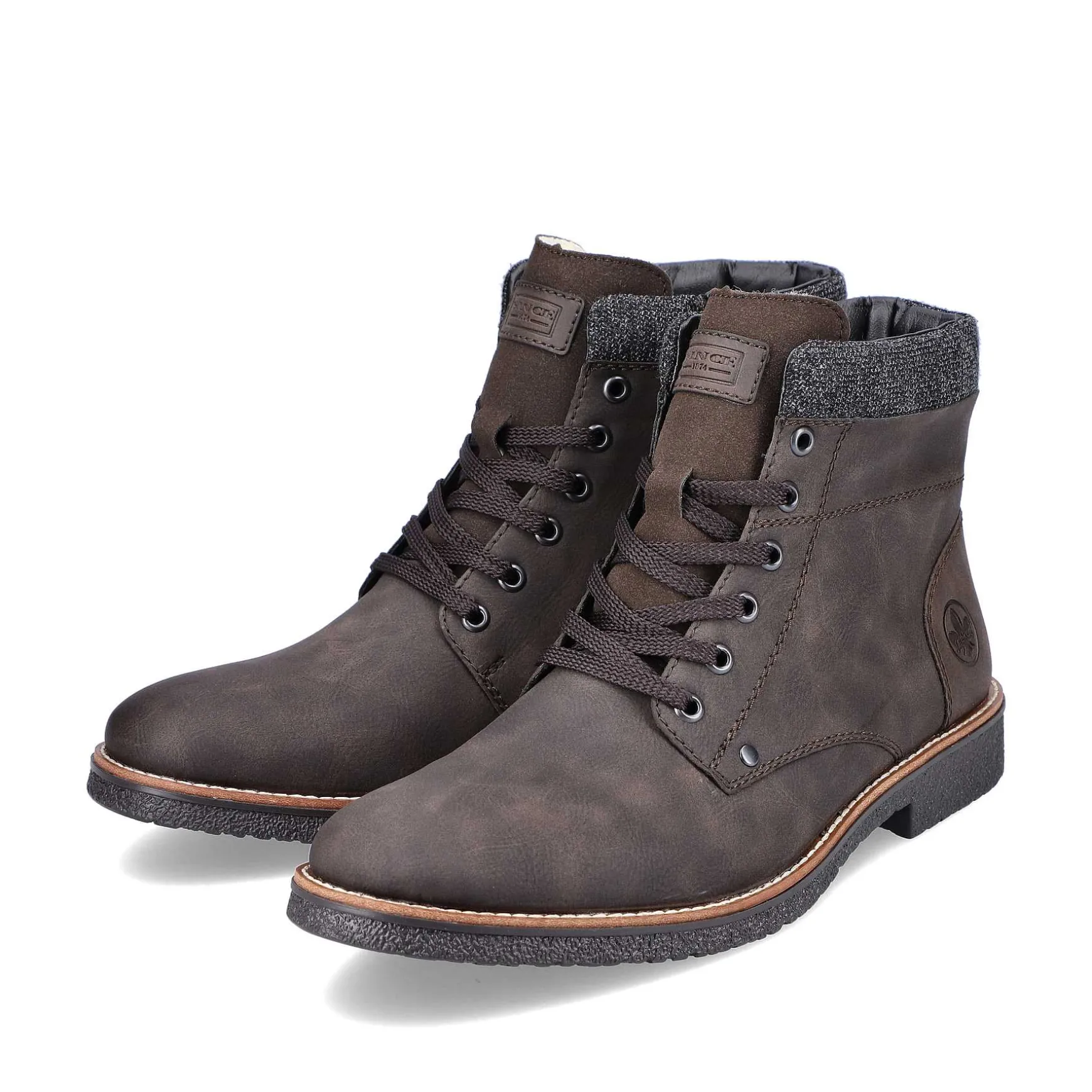 Rieker Men'S Corded Boots, Nut Brown