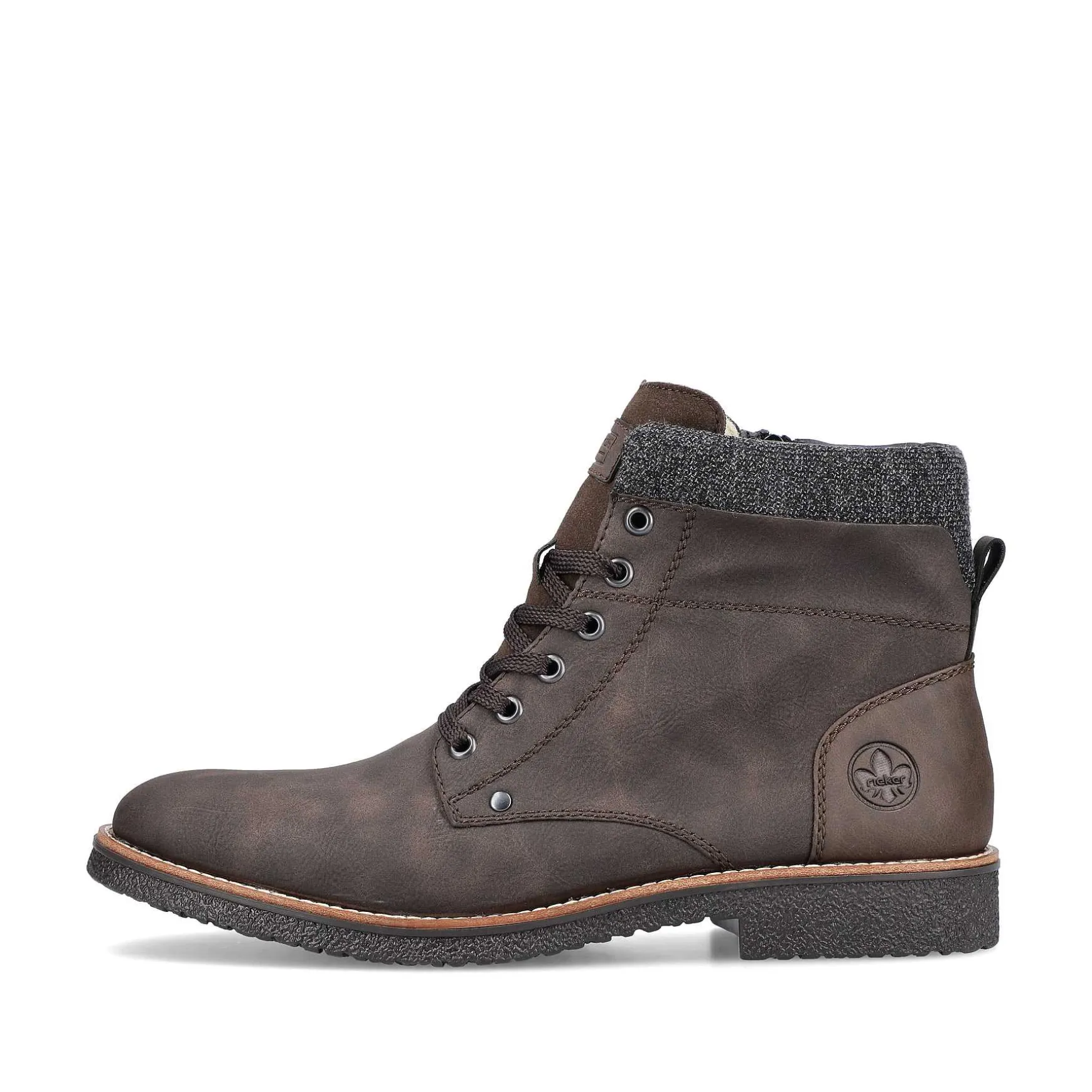 Rieker Men'S Corded Boots, Nut Brown