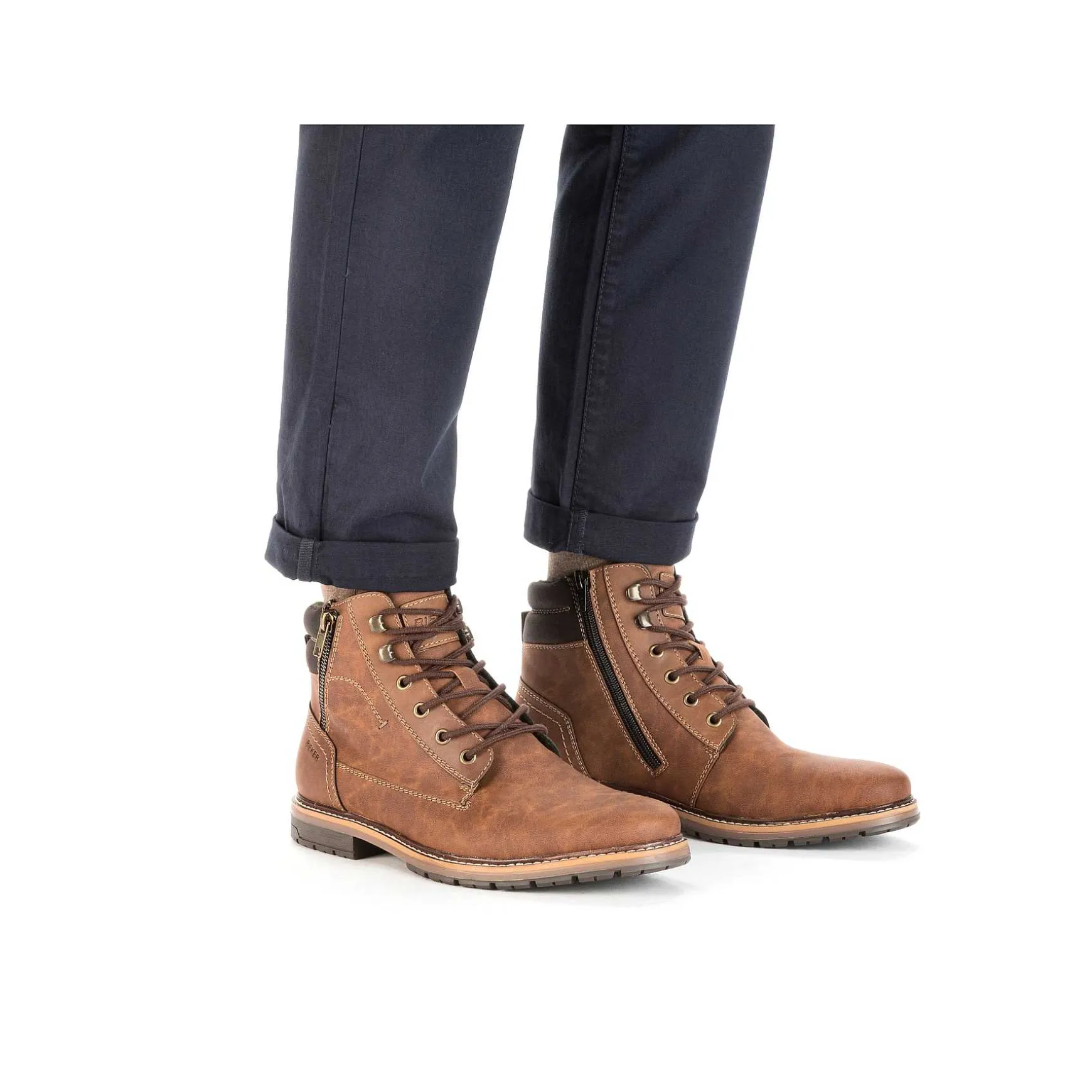 Rieker Men'S Corded Boots Light Brown