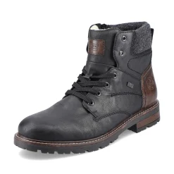 Rieker Men'S Corded Boots Deep Black