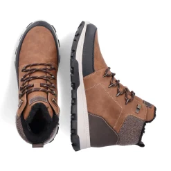 Rieker Men'S Corded Boots Caramel Brown