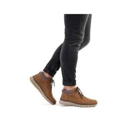 Rieker Men'S Corded Boots Cinnamon Brown