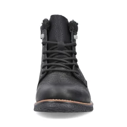 Rieker Men'S Corded Boots Graphite Black