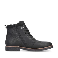 Rieker Men'S Corded Boots Graphite Black
