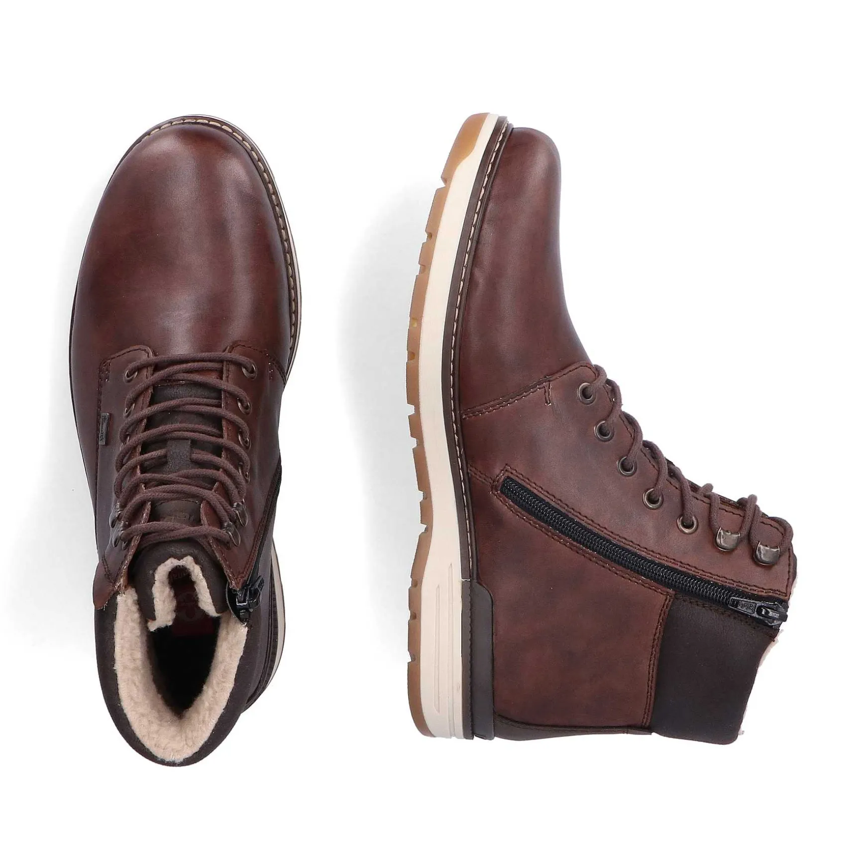 Rieker Men'S Corded Boots, Nut Brown