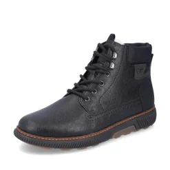 Rieker Men'S Corded Boots Night Black