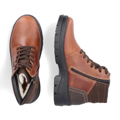 Rieker Men'S Corded Boots Chestnut Brown