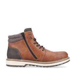Rieker Men'S Corded Boots Chestnut Brown