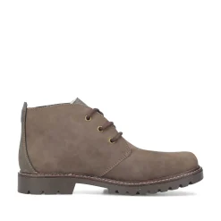 Rieker Men'S Corded Boots Grey-Brown