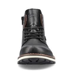 Rieker Men'S Corded Boots Graphite Black