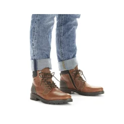 Rieker Men'S Corded Boots Caramel Brown