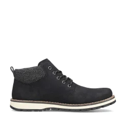 Rieker Men'S Corded Boots Urban Black