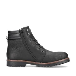 Rieker Men'S Corded Boots Deep Black