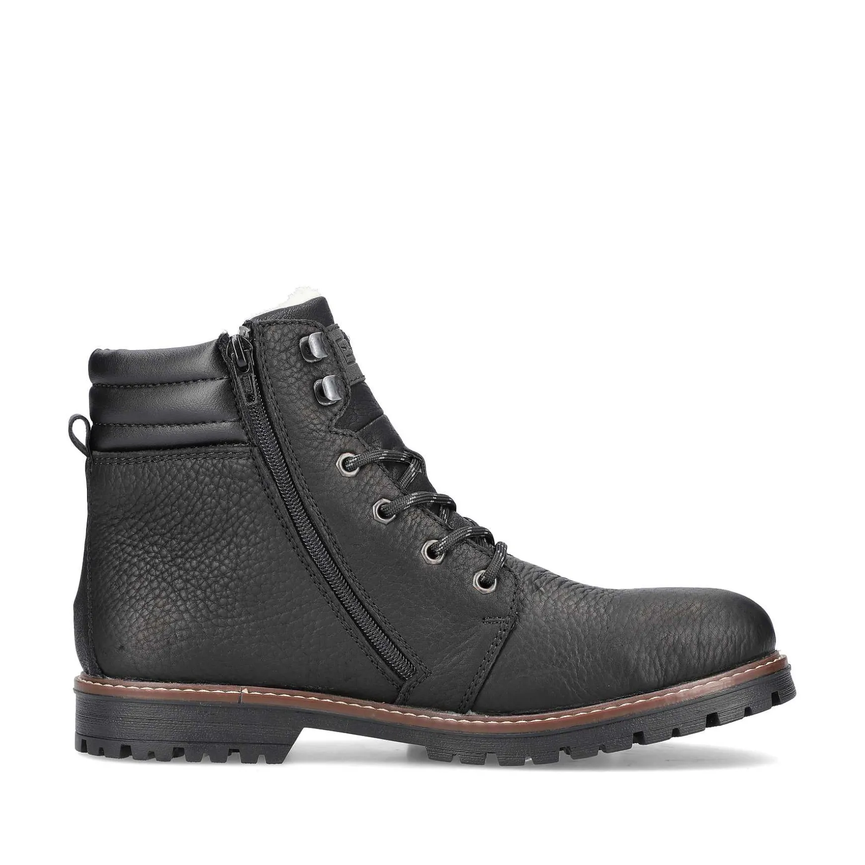 Rieker Men'S Corded Boots Deep Black