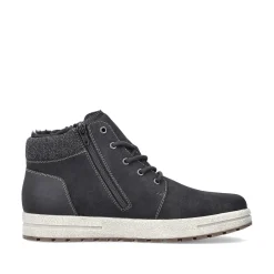 Rieker Men'S Lace-Up Shoes Asphalt Black