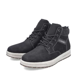 Rieker Men'S Lace-Up Shoes Asphalt Black