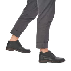 Rieker Men'S Lace-Up Shoes Jet Black