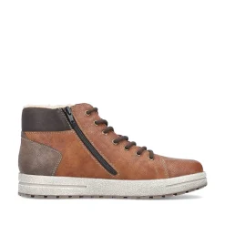 Rieker Men'S Lace-Up Shoes Caramel Brown