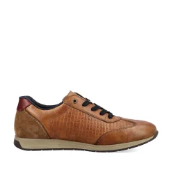 Rieker Men'S Lace-Up Shoes Fox Brown-Black