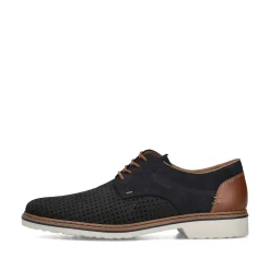 Rieker Men'S Lace-Up Shoes Steel Blue