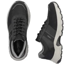 Rieker Men'S Lace-Up Shoes Asphalt Black