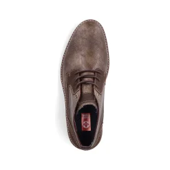 Rieker Men'S Lace-Up Shoes Grey-Brown