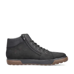 Rieker Men'S Lace-Up Shoes Asphalt Black