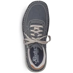 Rieker Men'S Lace-Up Shoes Ocean Blue-Gray