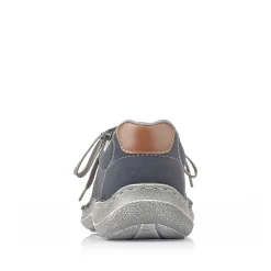 Rieker Men'S Lace-Up Shoes Ocean Blue-Gray