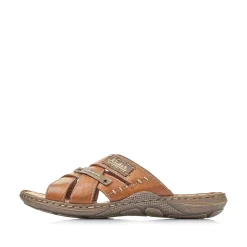 Rieker Men'S Mules Caramel Brown