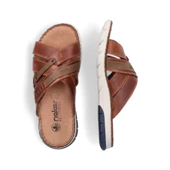 Rieker Men'S Mules Chestnut Brown