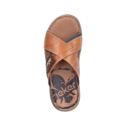Rieker Men'S Mules Coffee Brown