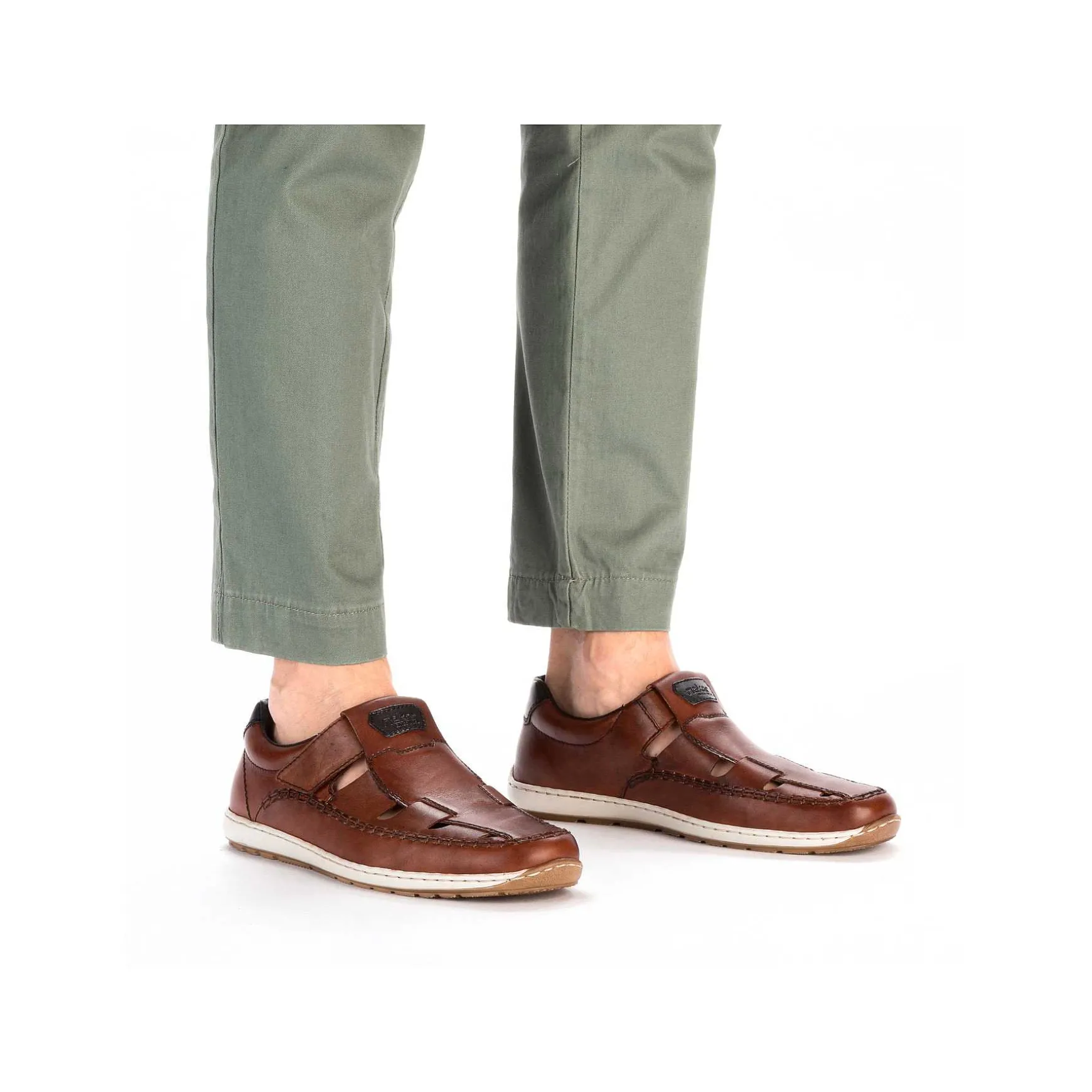 Rieker Men'S Slippers Chestnut Brown