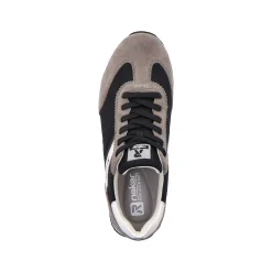 Rieker Men'S Sneaker Low Deep-Black Stone-Grey