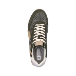 Rieker Men'S Sneaker Low Forest-Green Clay-Beige