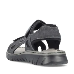 Rieker Men'S Trekking Sandals Stone Gray
