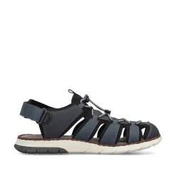 Rieker Men'S Trekking Sandals Steel Blue