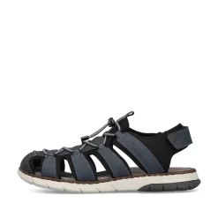 Rieker Men'S Trekking Sandals Steel Blue