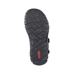 Rieker Men'S Trekking Sandals Jet Black