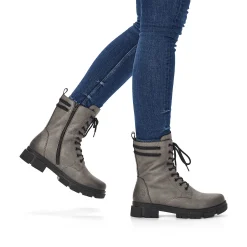 Rieker Women'S Biker Boots Granite Gray