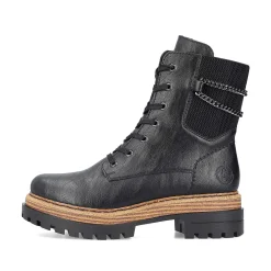 Rieker Women'S Biker Boots Asphalt Black