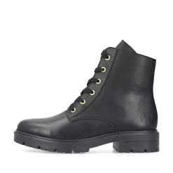 Rieker Women'S Biker Boots Glossy Black